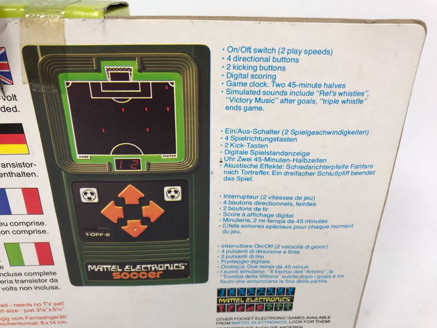 Vintage 1978 Mattel Electronics Portable Handheld Game Soccer Fussball Football New In Box [Photo 9]