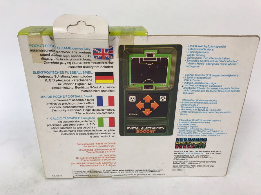 Vintage 1978 Mattel Electronics Portable Handheld Game Soccer Fussball Football New In Box [Photo 8]