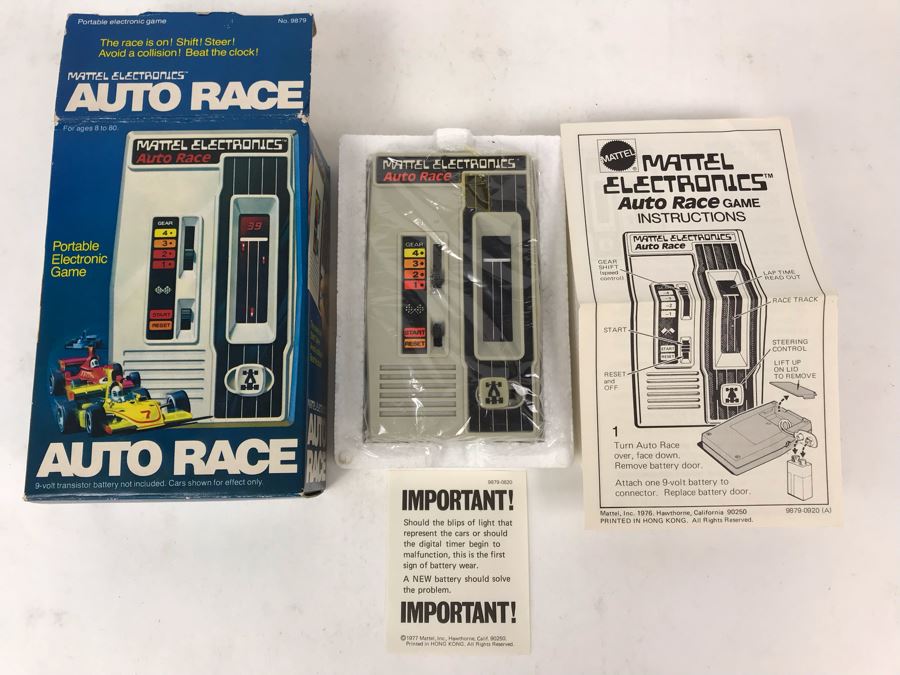 Vintage 1976 Mattel Electronics Portable Handheld Game Auto Race New In Box [Photo 1]