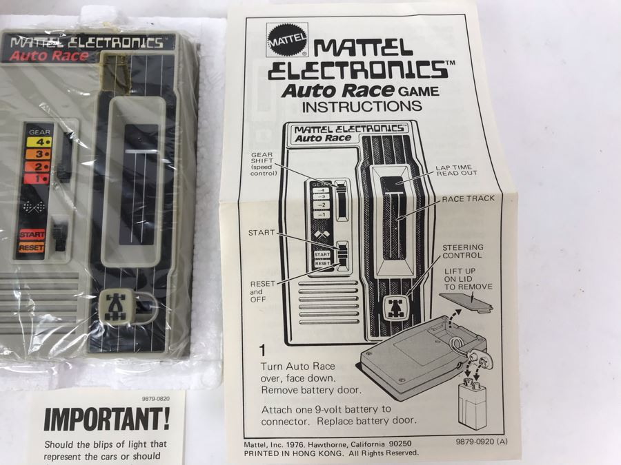 Vintage 1976 Mattel Electronics Portable Handheld Game Auto Race New In Box [Photo 14]
