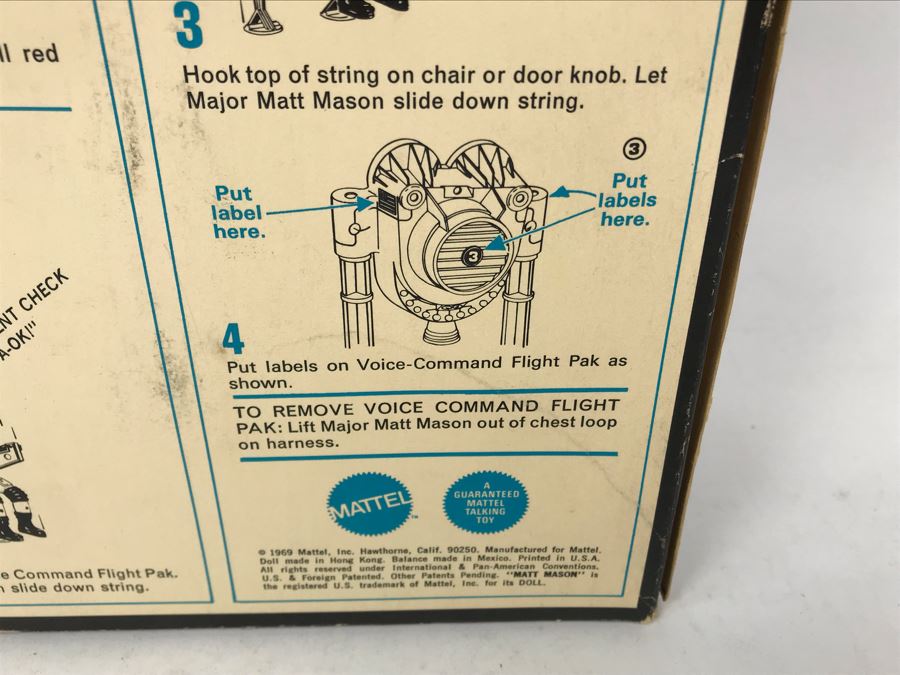 Rare Vintage 1969 Mattel New In Box Talking Major Matt Mason Space Action Figure Toy [Photo 17]