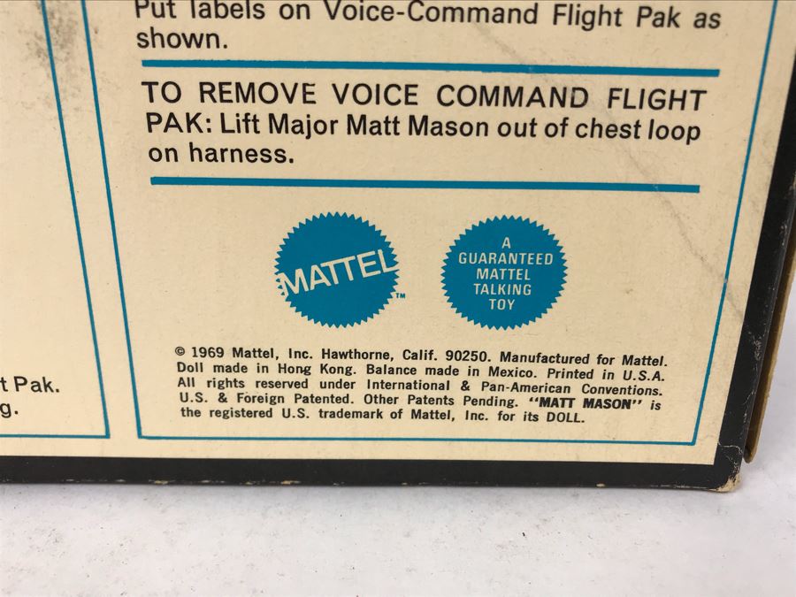Rare Vintage 1969 Mattel New In Box Talking Major Matt Mason Space Action Figure Toy [Photo 18]