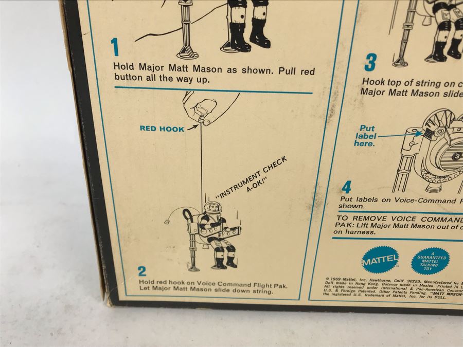 Rare Vintage 1969 Mattel New In Box Talking Major Matt Mason Space Action Figure Toy [Photo 15]
