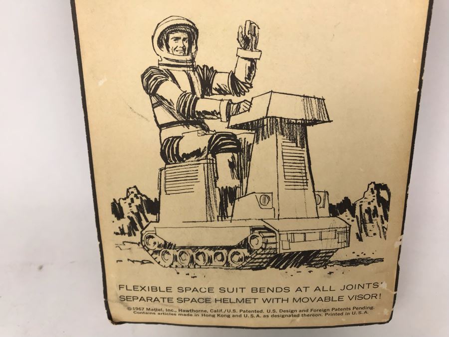 Vintage 1967 Mattel's Man In Space Major Matt Mason In Flexible Space Suit With Helmet Cat Trac Included In Damage Packaging [Photo 19]