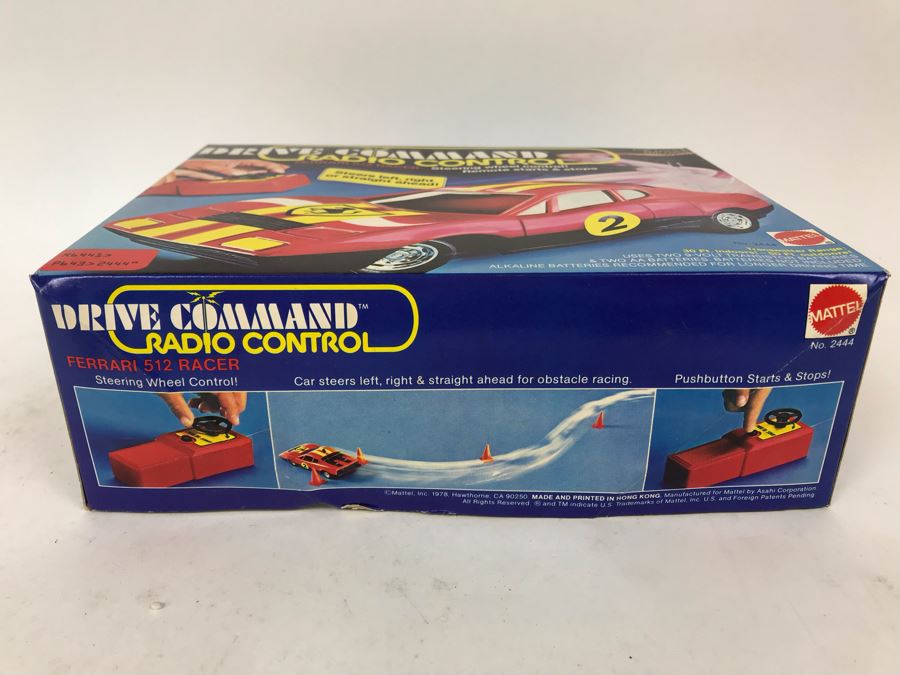 Vintage 1978 Mattel Drive Command Radio Control Ferrari 512 Racer New In Box [Photo 4]