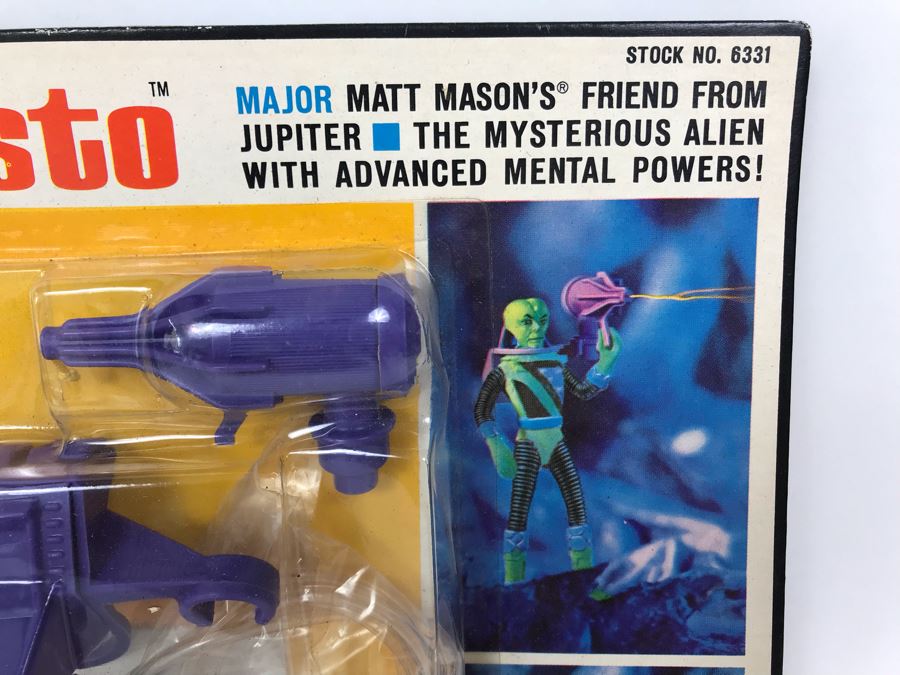 Vintage 1968 Mattel's Man In Space Callisto Major Matt Mason's Friend From Jupiter The Mysterious Alien With Advanced Mental Powers Action Figure Toy In Damage Packaging [Photo 12]