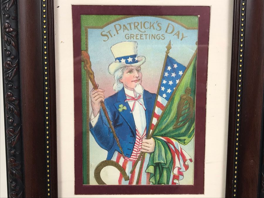 Pair Of Framed Antique Irish Postcards [Photo 3]