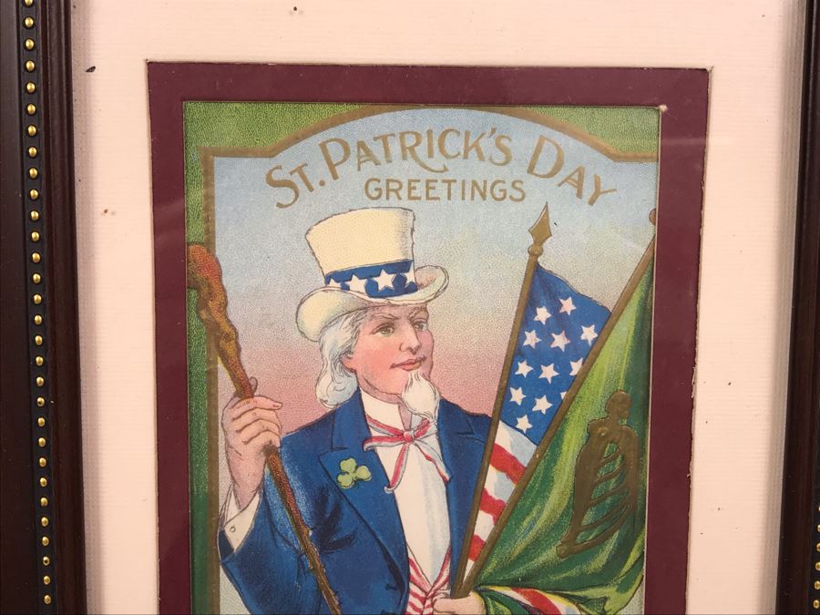 Pair Of Framed Antique Irish Postcards [Photo 4]