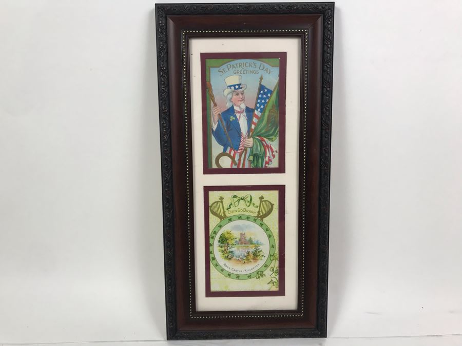 Pair Of Framed Antique Irish Postcards [Photo 2]