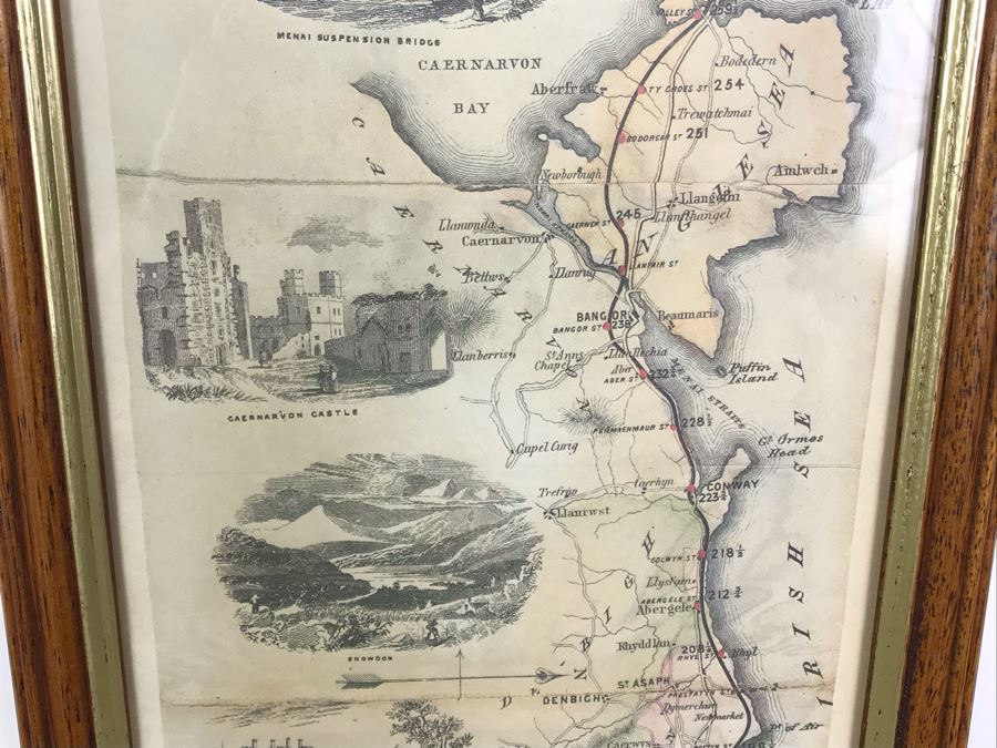 Framed Reproduction Reid's Railway Ride From London To Dublin 7.5' X 3' Iron Horse Printed In England [Photo 4]