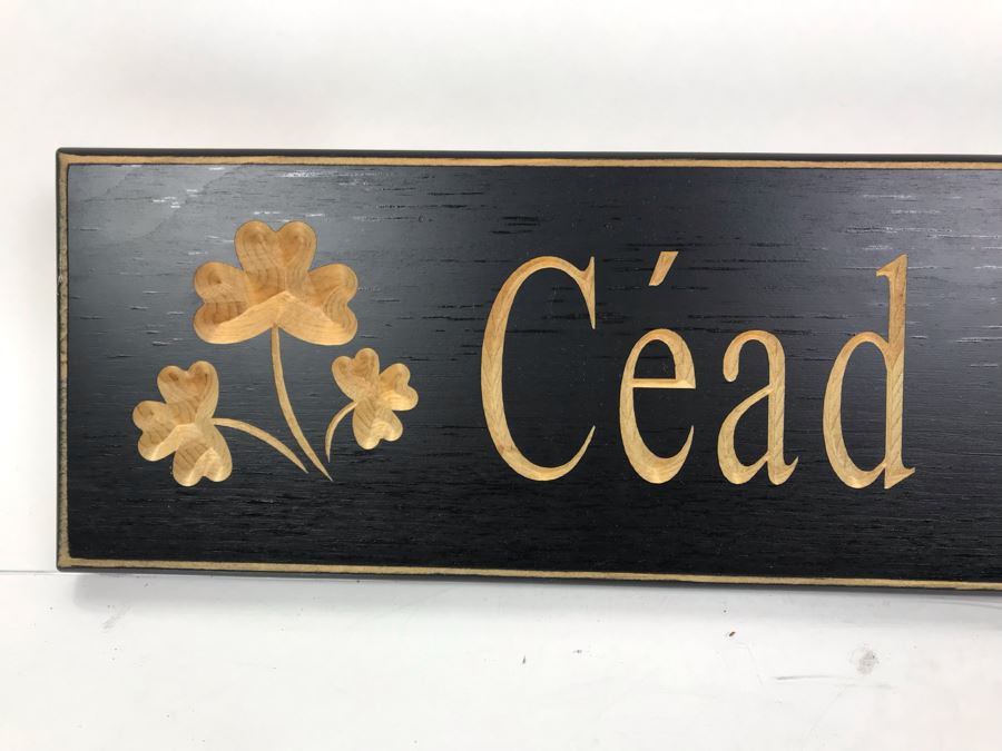 New Wooden Irish Sign Cead Mile Failte Retails $75 30' X 5' [Photo 2]