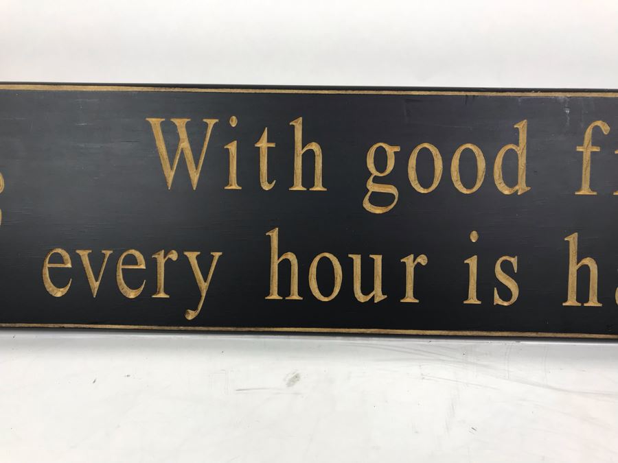 New Wooden Irish Sign With Good Friends... Every Hour Is Happy Hour Retails $75 30' X 5' [Photo 3]