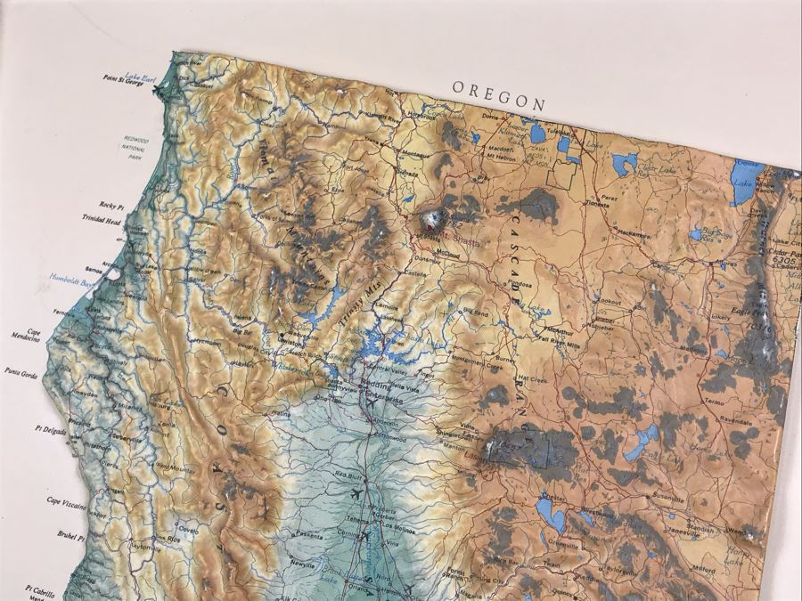 Vintage 1993 1st Edition Plastic Topographical Map Of California By Hubbard Scientific [Photo 8]