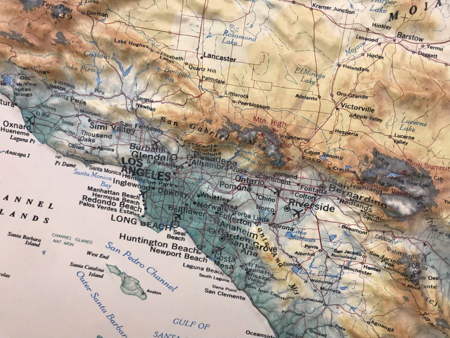 Vintage 1993 1st Edition Plastic Topographical Map Of California By Hubbard Scientific [Photo 4]