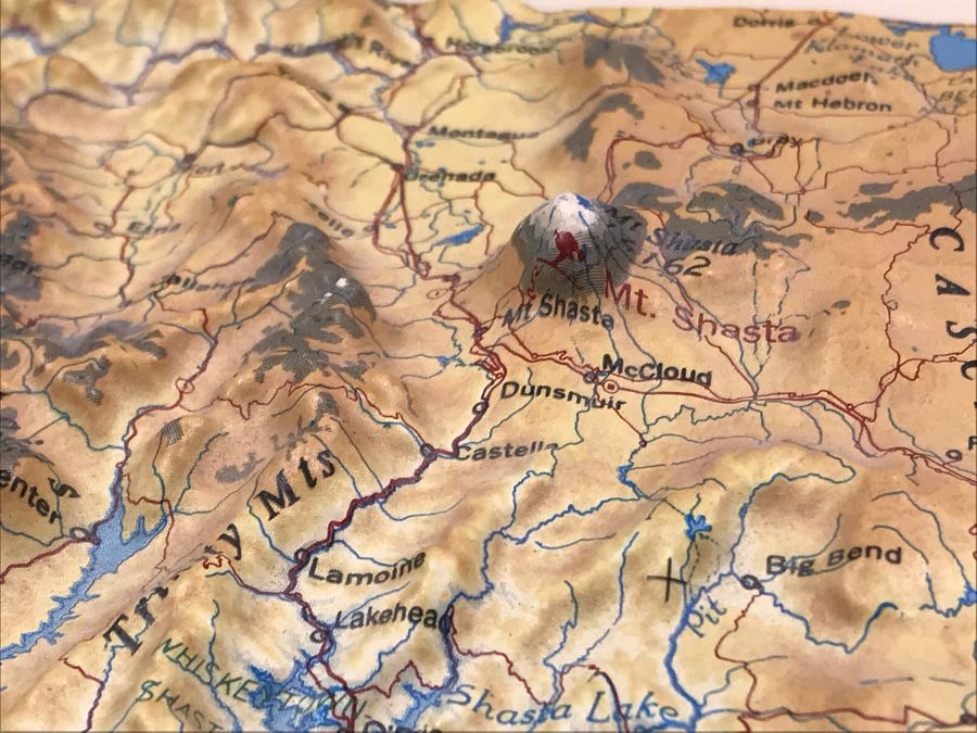 Vintage 1993 1st Edition Plastic Topographical Map Of California By Hubbard Scientific [Photo 9]