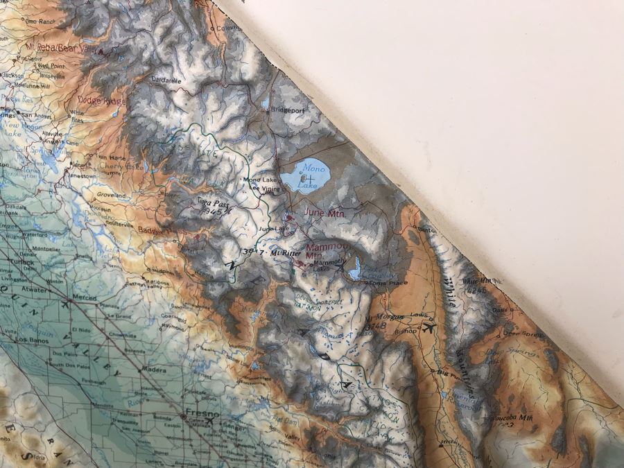 Vintage 1993 1st Edition Plastic Topographical Map Of California By Hubbard Scientific [Photo 6]