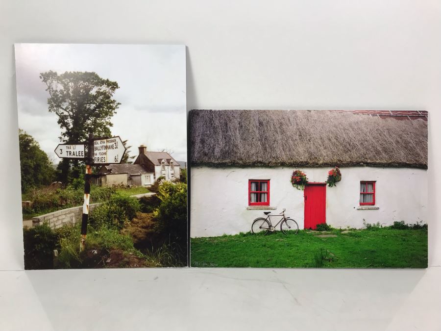 Pair Of Irish Photographs On Boards - One Of Right Is Signed By Photographer Morgan Janis