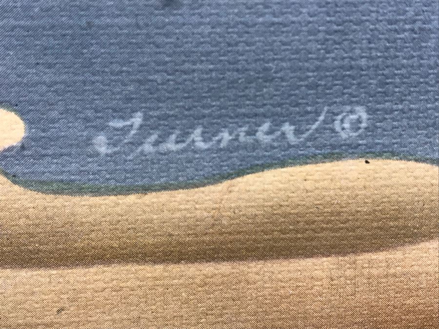 Vintage 1950's Pink Framed Flamingo Print By Turner Manufacturing Co 33' X 27' [Photo 8]