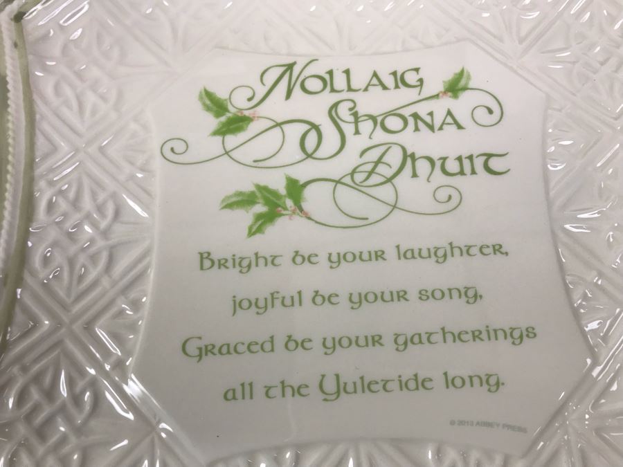 Wooden Crate, (17) New Irish Ornaments, (1) Irish Angel, (3) Irish Nativity Figurines And (2) Irish Christmas Plates With Metal Stands - Retails Over $300 [Photo 9]