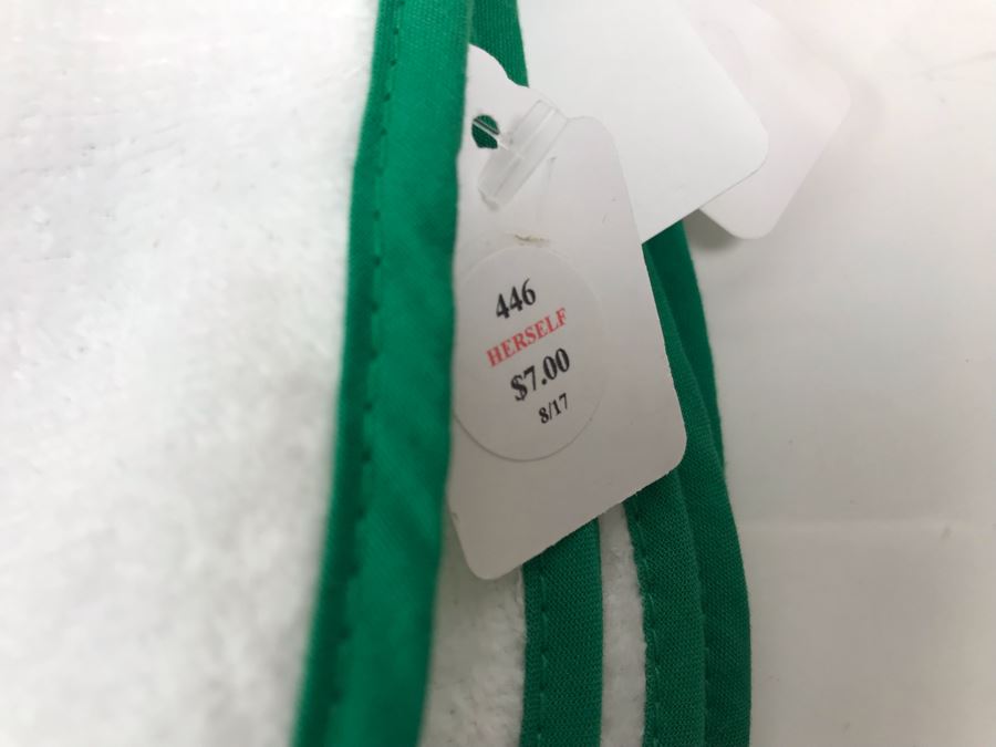 (16) New Irish Baby Bibs, (5) Baby Cap & Boot Sets, (1) Pair Of Pink Shamrock Baby Booties Retails $195 [Photo 7]