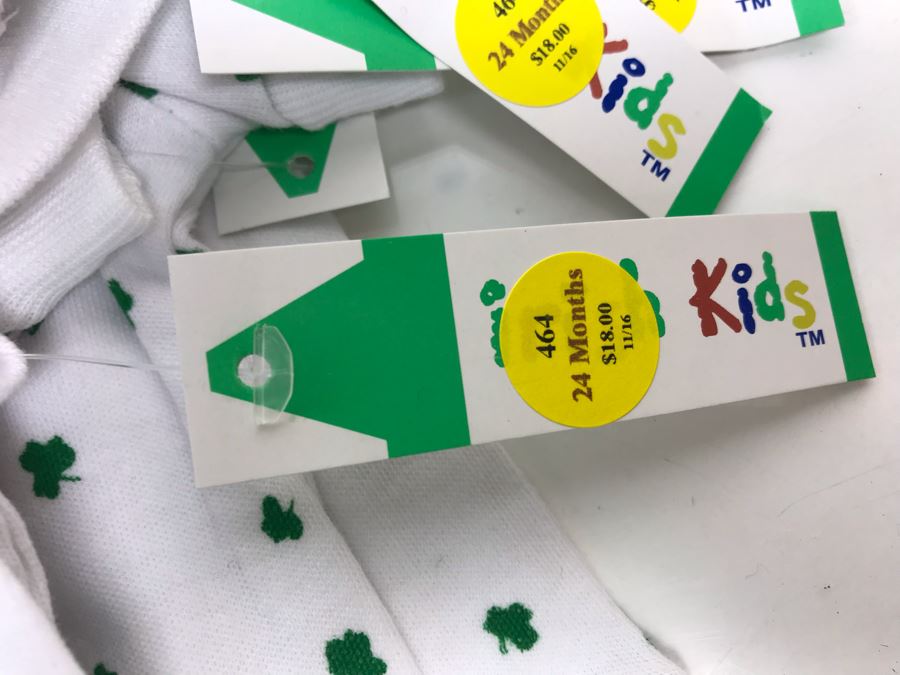 (18) Irish Baby Bodysuits (8) 6-12 Months, (9) 12 Months, (1) 6 Months Retails $324 [Photo 9]