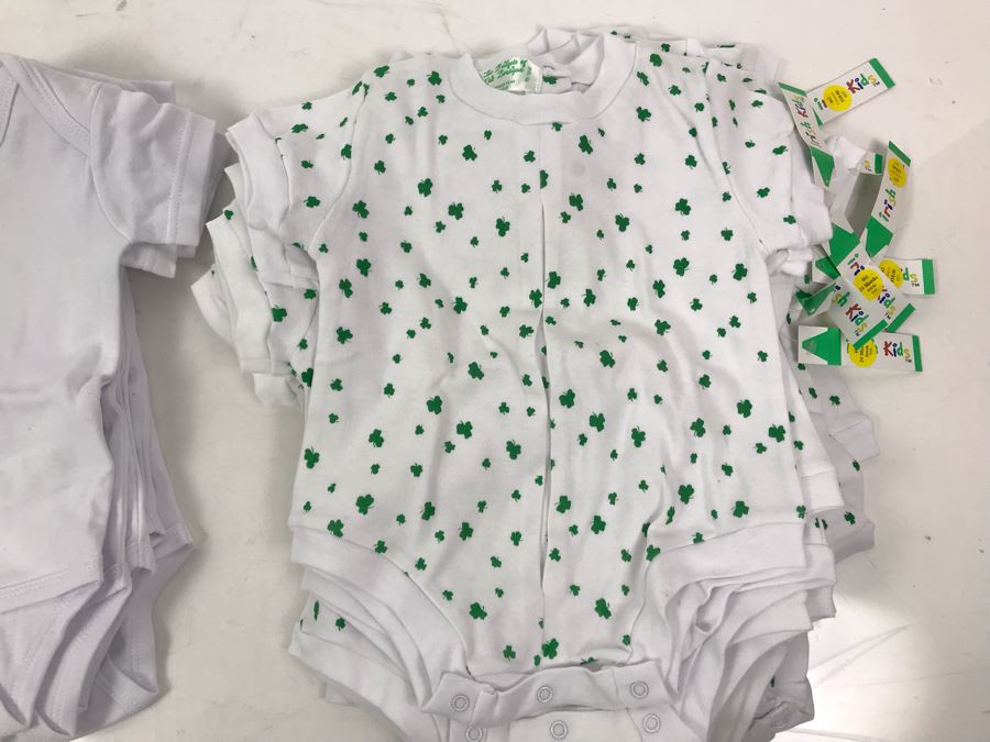 (18) Irish Baby Bodysuits (8) 6-12 Months, (9) 12 Months, (1) 6 Months Retails $324 [Photo 7]