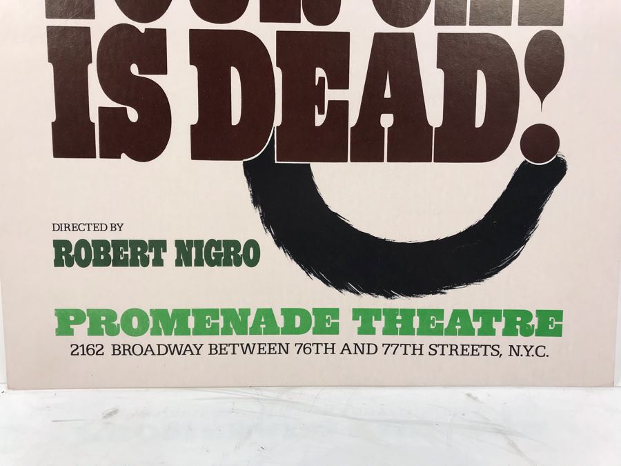 P.S. Your Cat Is Dead! James Kirkwood Cardboard Theatre Poster Promenade Theatre 2162 Broadway 14' X 22' [Photo 6]