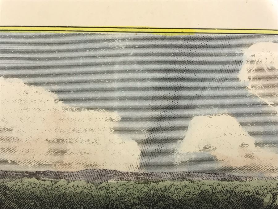 Hand Colored Map City Of New York 1853 Ponte Vecchio Reproduction 1960 Framed 29' X 17' [Photo 19]