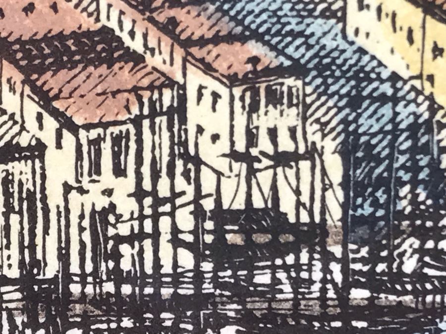 Hand Colored Map City Of New York 1853 Ponte Vecchio Reproduction 1960 Framed 29' X 17' [Photo 20]