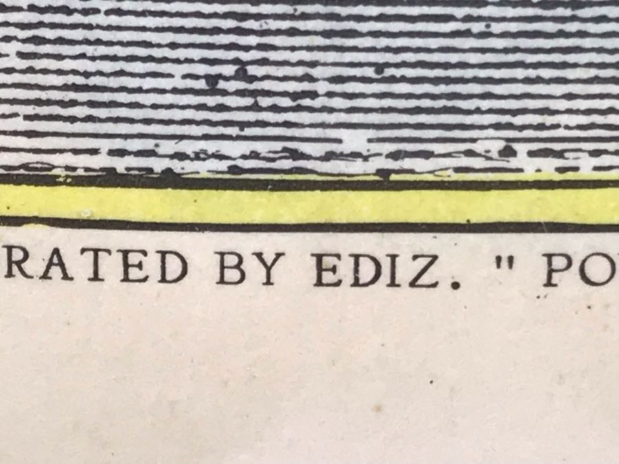 Hand Colored Map City Of New York 1853 Ponte Vecchio Reproduction 1960 Framed 29' X 17' [Photo 21]