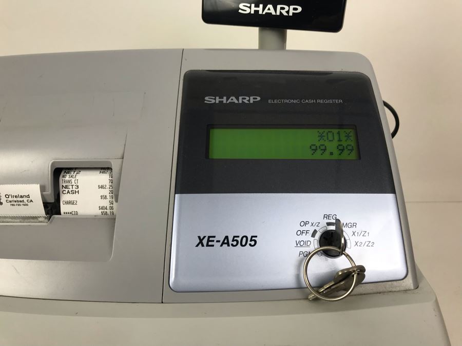 SHARP Electronic Cash Register Model XE-A505 [Photo 7]