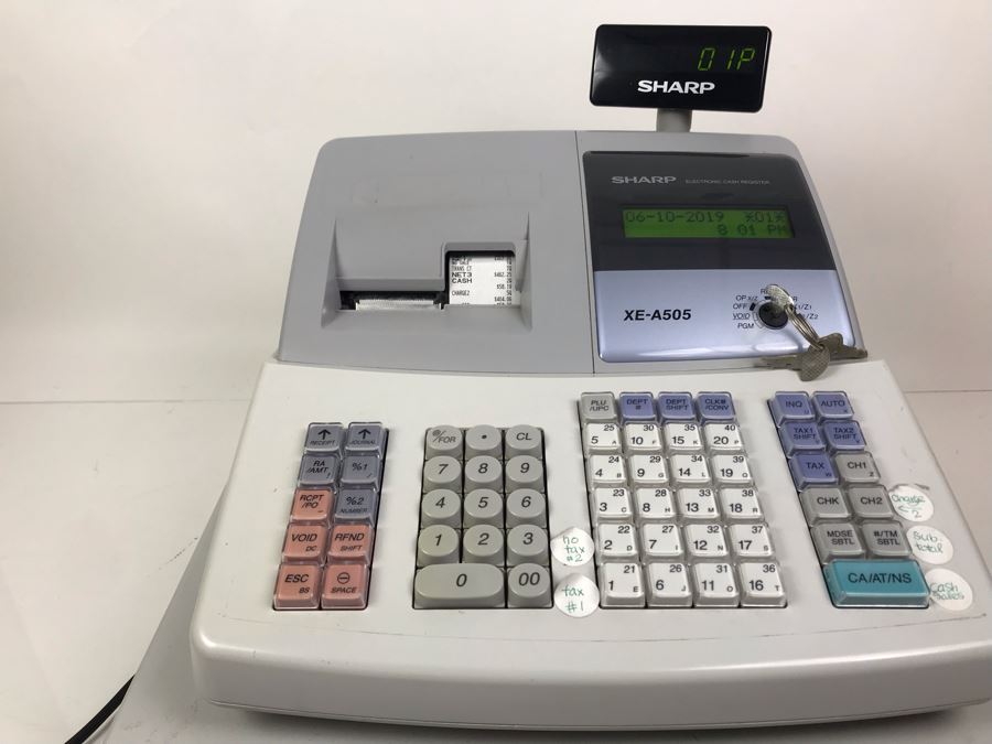 SHARP Electronic Cash Register Model XE-A505 [Photo 12]