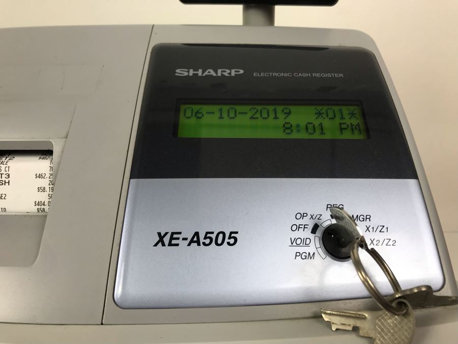 SHARP Electronic Cash Register Model XE-A505 [Photo 4]