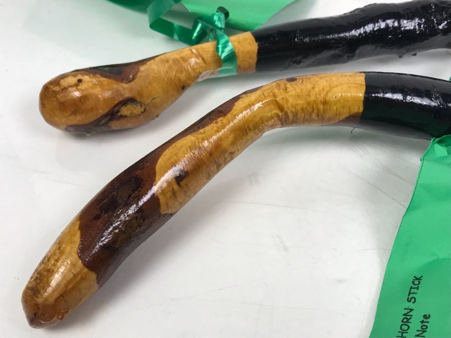 Pair Of Irish Blackthorn Walking Sticks - Similar Gifted To JFK And Ronald Reagan Retails $118 [Photo 12]