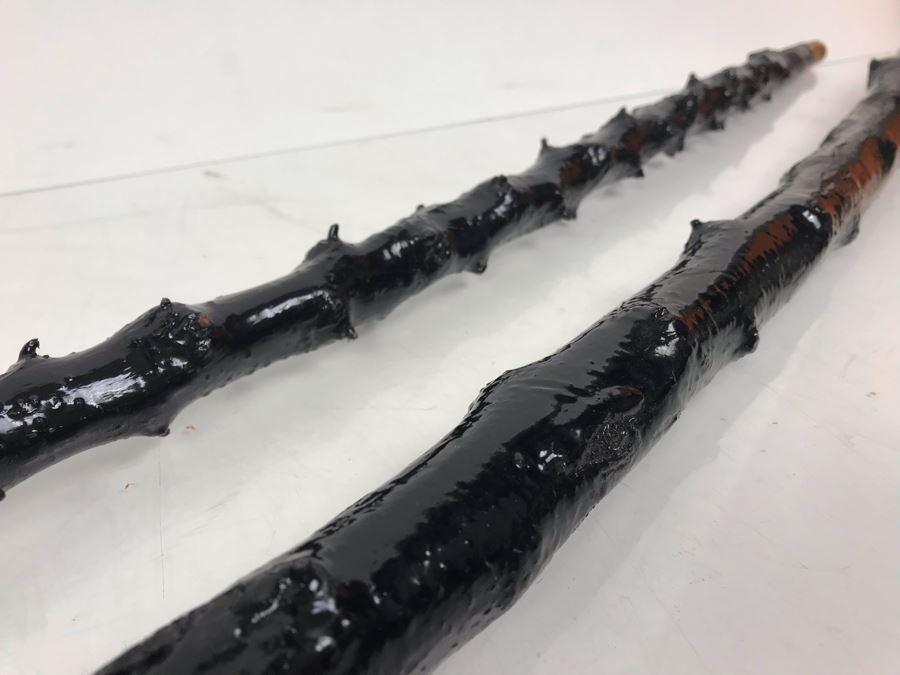 Pair Of Irish Blackthorn Walking Sticks - Similar Gifted To JFK And Ronald Reagan Retails $118 [Photo 6]