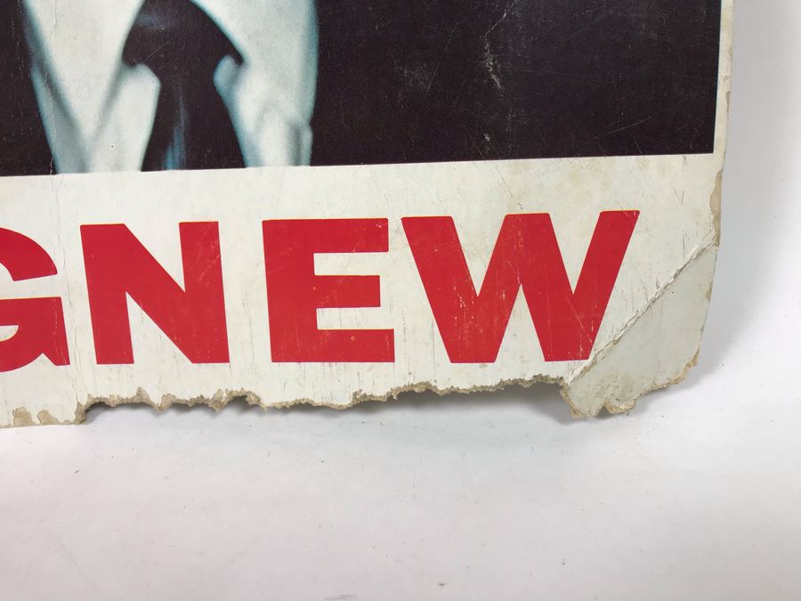 Vintage Nixon / Agnew Political Campaign Cardboard Poster Official Nixon Material 22' X 14' [Photo 8]