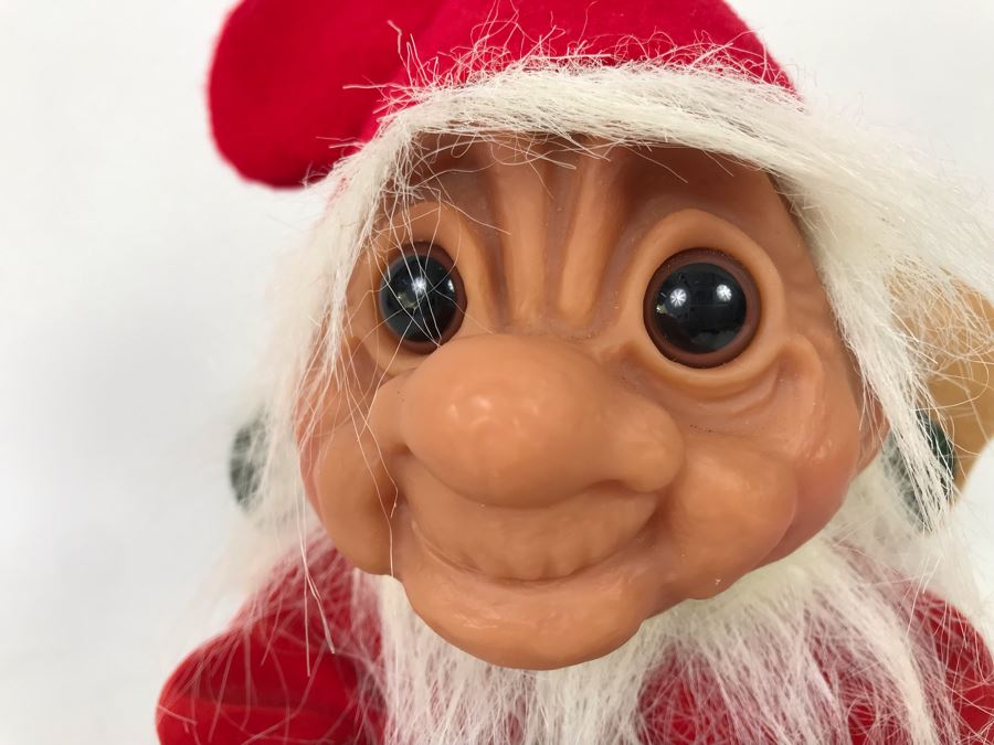 Vintage Kane DAM Troll Doll By Thomas Dam From Denmark Troll Company No. 2409 Christmas Sleigh New With Tags [Photo 4]
