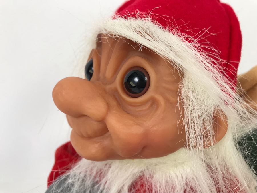 Vintage Kane DAM Troll Doll By Thomas Dam From Denmark Troll Company No. 2409 Christmas Sleigh New With Tags [Photo 3]