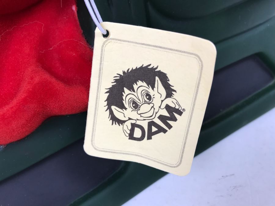 Vintage Kane DAM Troll Doll By Thomas Dam From Denmark Troll Company No. 2409 Christmas Sleigh New With Tags [Photo 9]