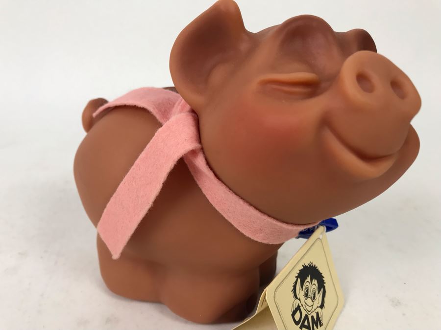 Vintage Gris DAM Troll Doll By Thomas Dam From Denmark Troll Company No. 442 Piggy Bank New With Tags [Photo 3]