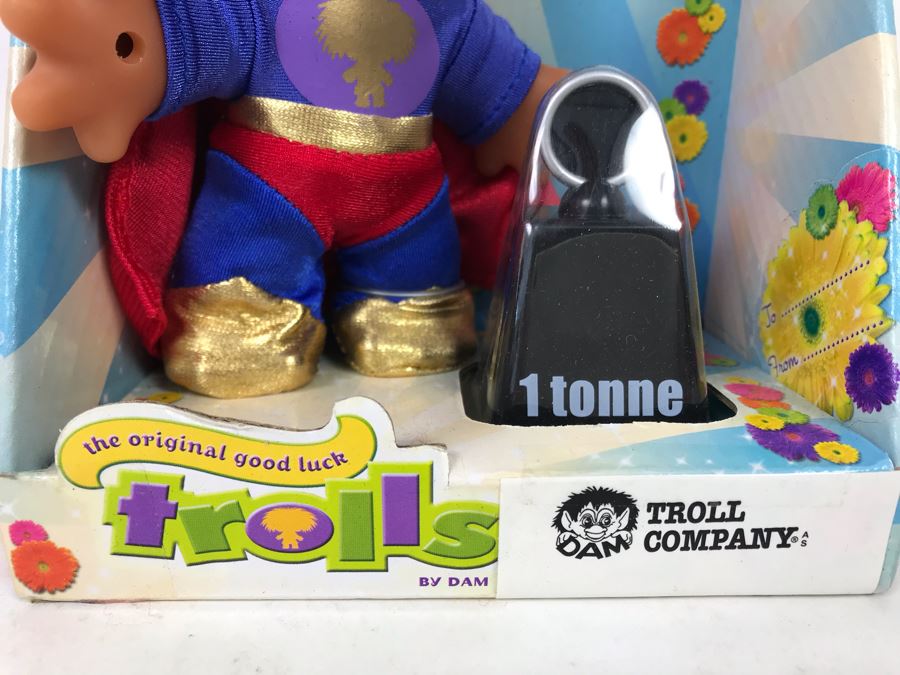 Vintage 2005 Super Hero DAM Troll Doll By Thomas Dam From Denmark Troll Company No. 01973 New In Box [Photo 4]