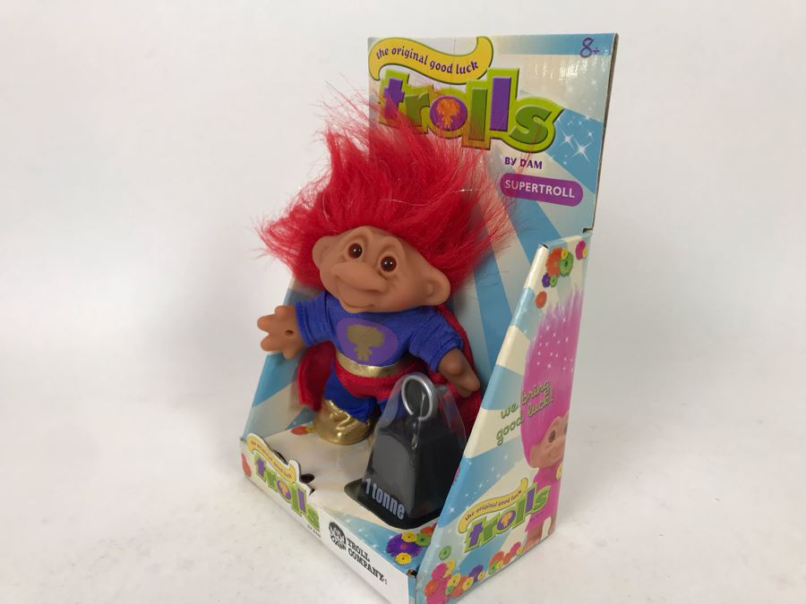Vintage 2005 Super Hero DAM Troll Doll By Thomas Dam From Denmark Troll Company No. 01973 New In Box [Photo 12]