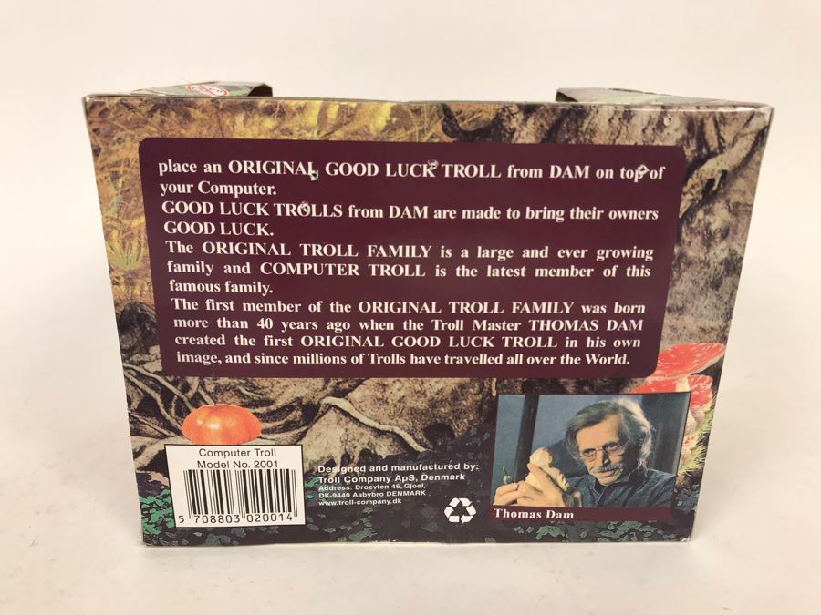 Vintage Computer Troll DAM Troll Doll By Thomas Dam From Denmark Troll Company New In Box [Photo 6]