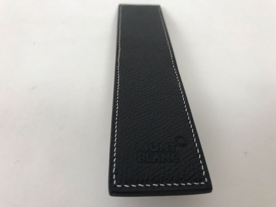 Montblanc Rare Stainless Steel Lifestyle Accessories Ruler With Black Leather Case [Photo 3]