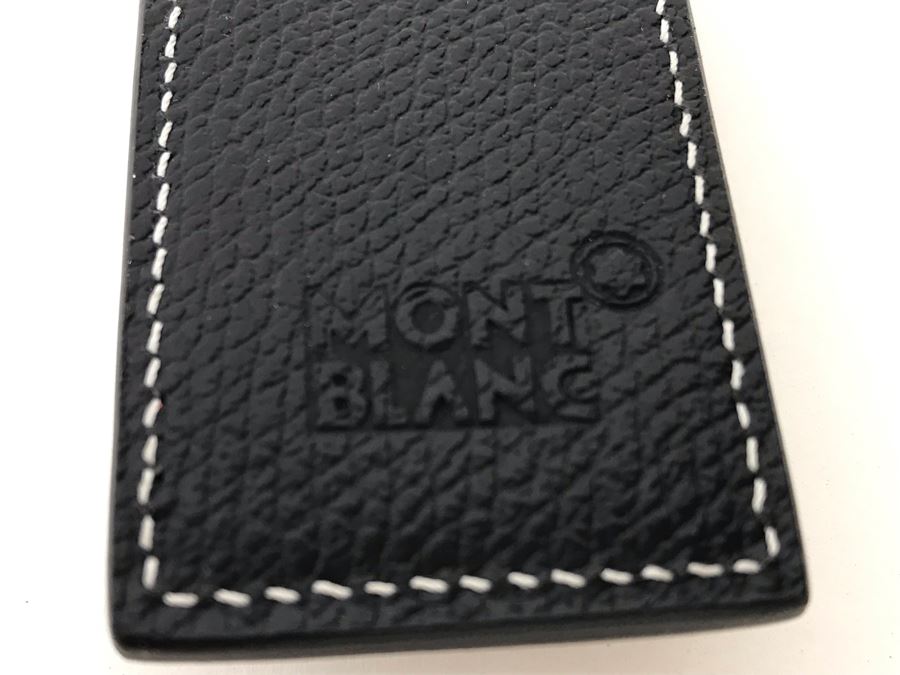 Montblanc Rare Stainless Steel Lifestyle Accessories Ruler With Black Leather Case [Photo 4]