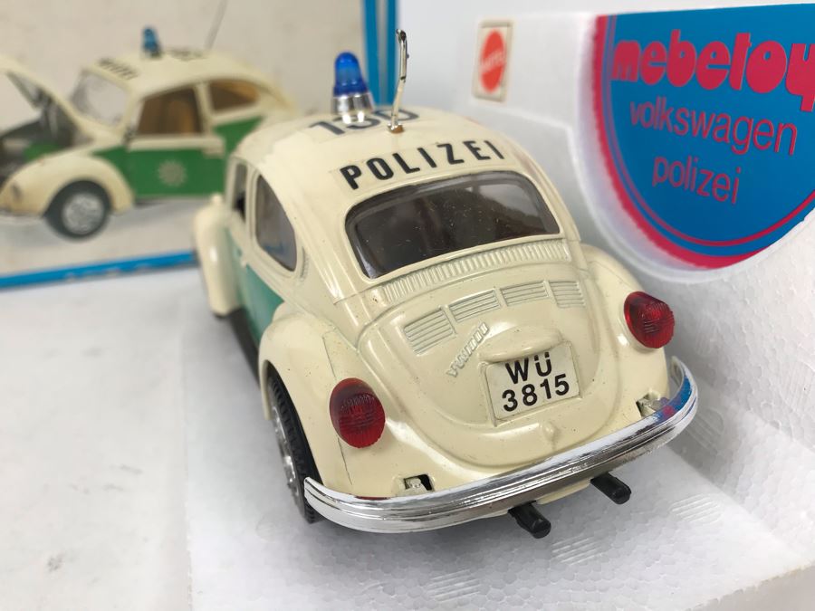 Vintage Mattel Mebetoys Diecast Car Volkswagen Polizei Made In Italy 1:25 Scale 8587 New In Box [Photo 6]