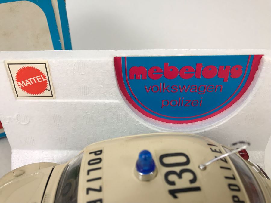 Vintage Mattel Mebetoys Diecast Car Volkswagen Polizei Made In Italy 1:25 Scale 8587 New In Box [Photo 4]