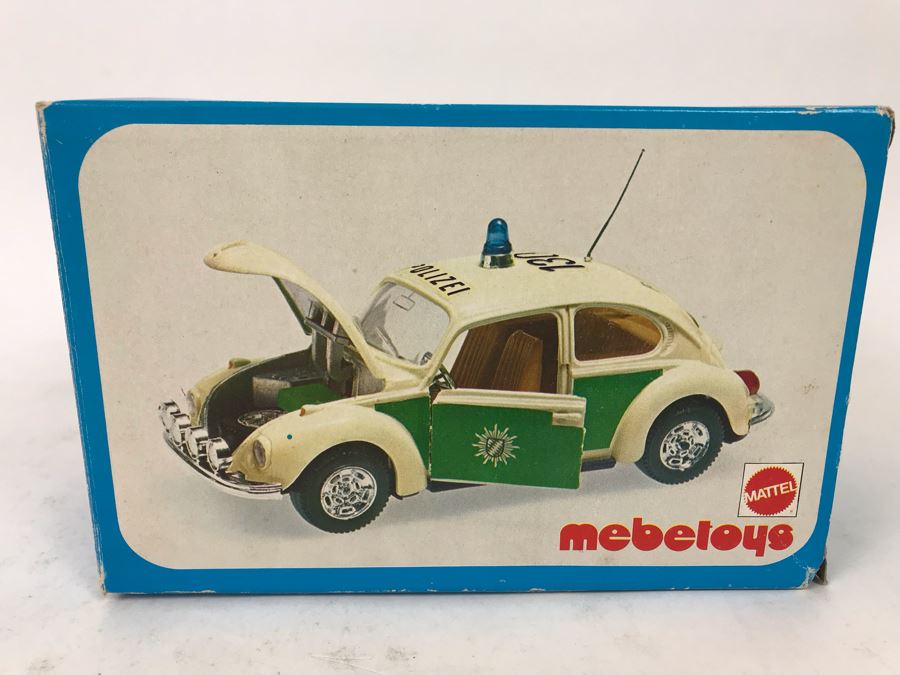Vintage Mattel Mebetoys Diecast Car Volkswagen Polizei Made In Italy 1:25 Scale 8587 New In Box [Photo 7]