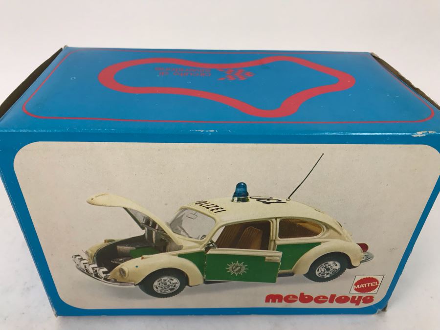 Vintage Mattel Mebetoys Diecast Car Volkswagen Polizei Made In Italy 1:25 Scale 8587 New In Box [Photo 8]