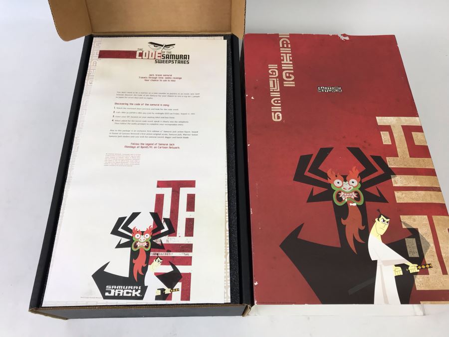 Exclusive Cartoon Network Samurai Jack Warrior Action Samurai Jack Collectible Action Figure Doll New In Box With VHS Tape And Rules For The Code Of The Samurai Sweepstakes [Photo 9]